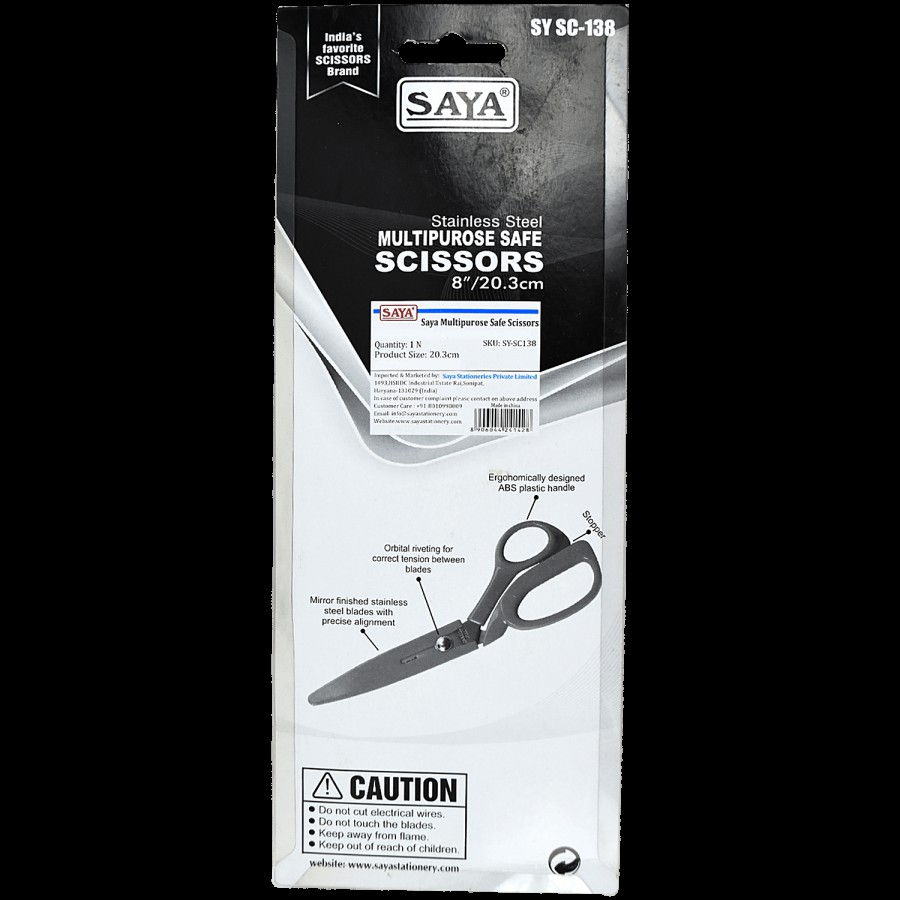 Saya Multipurpose Safe Scissor - Stainless Steel Blade