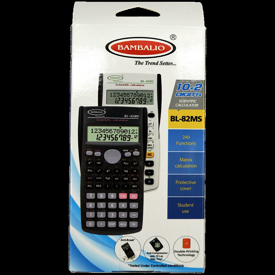 Bambalio Scientific Calculator BL82MS - 240 Functions & 2 Line Display