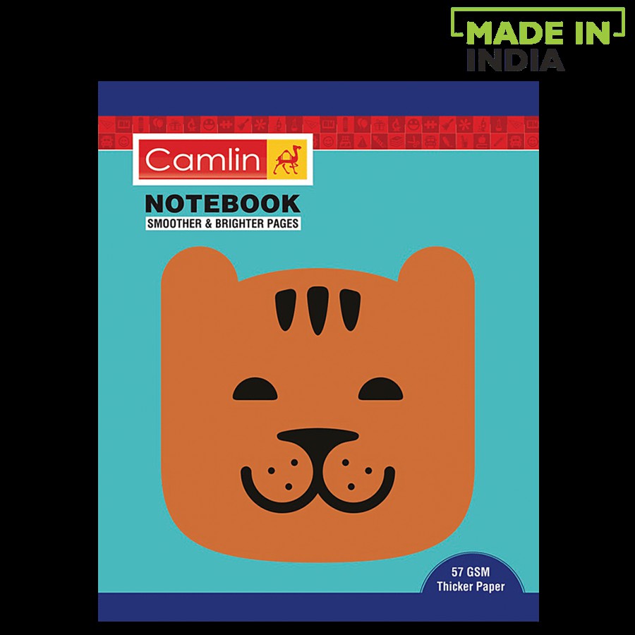 Camlin Small Soft Cover Unruled Design Notebook - 164 Pages