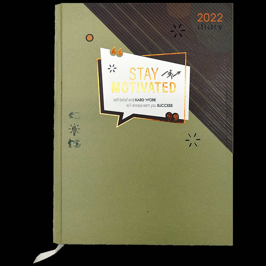 Cubic Motivation New Year Diary 2022 - Hardbound