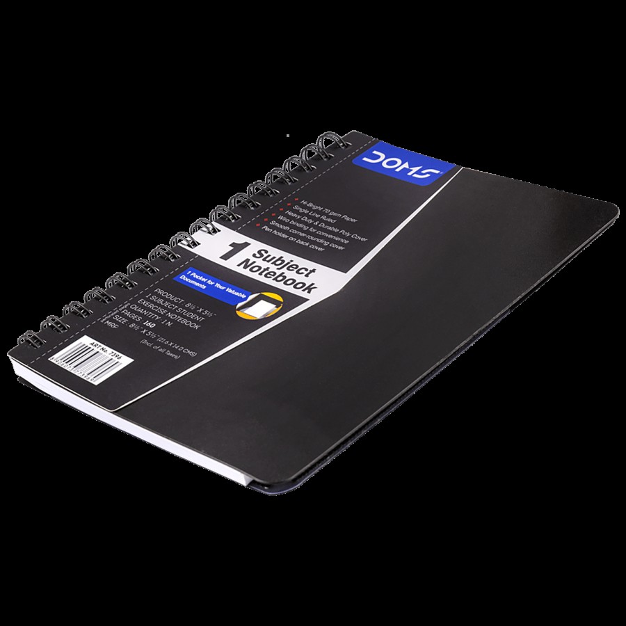 Doms Wiro Note Book 1 Subject Note Book - 160 Pages