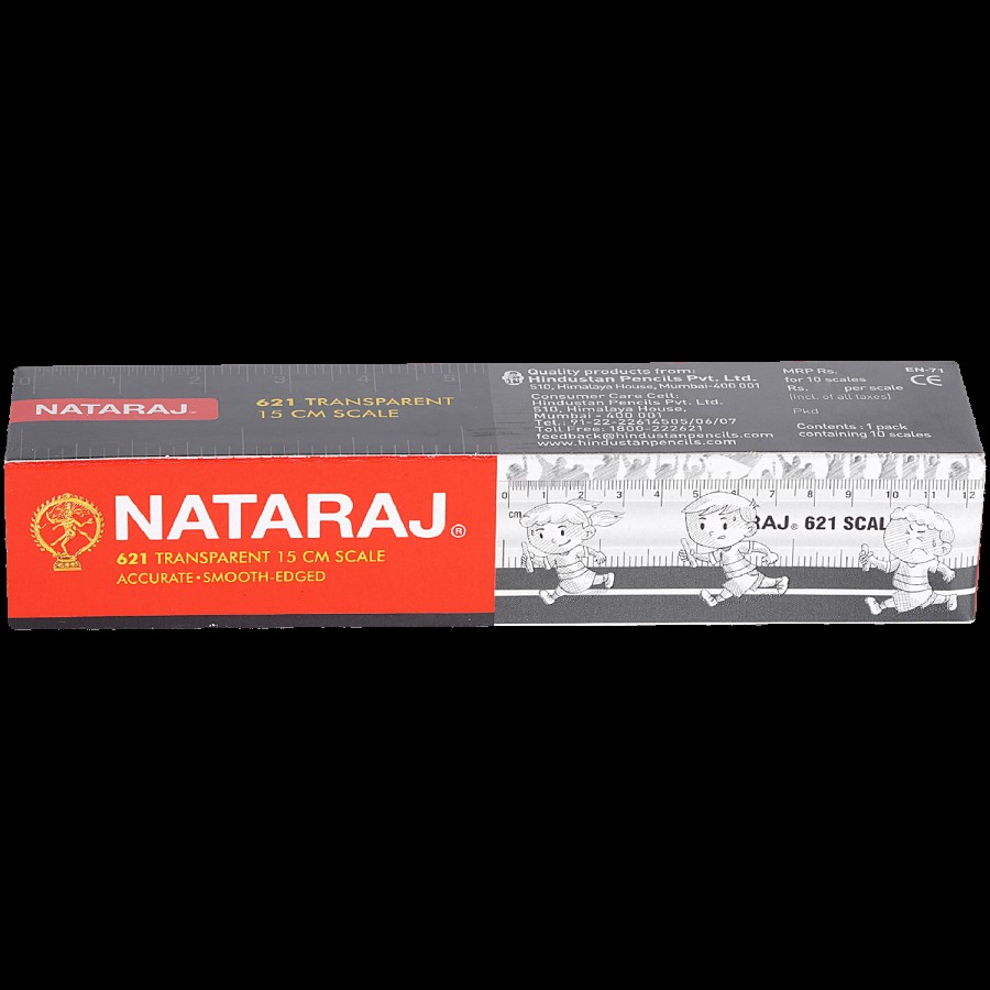 Nataraj Transparent Scale 62 - 15 cms