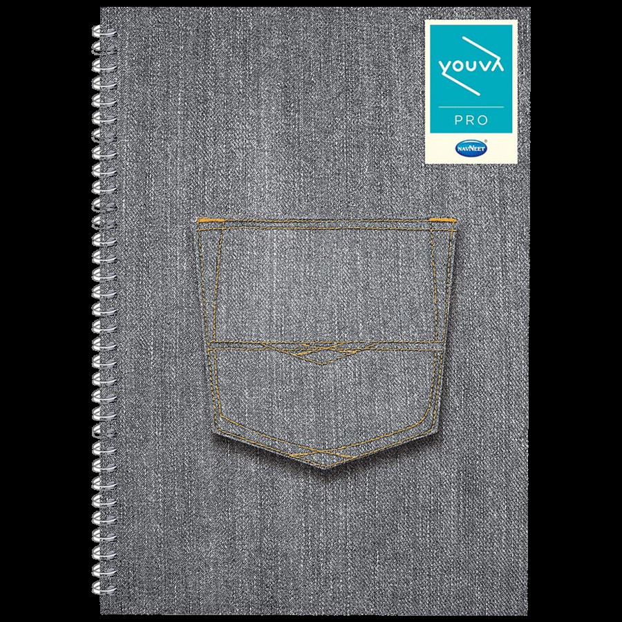 Navneet Youva Denim Series Wiro Bound Notebook - Single Line