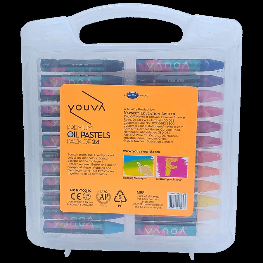 Navneet Youva Premium Oil Pastel Colours - Pigmented & Smooth