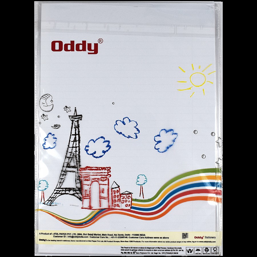 ODDY Project Sheets Ruled 140 GSM A4