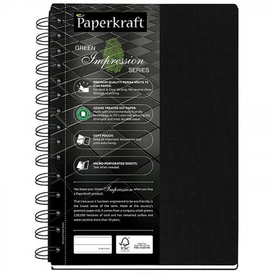 Paperkraft 5 Subjects Notebook - Green Impression Series