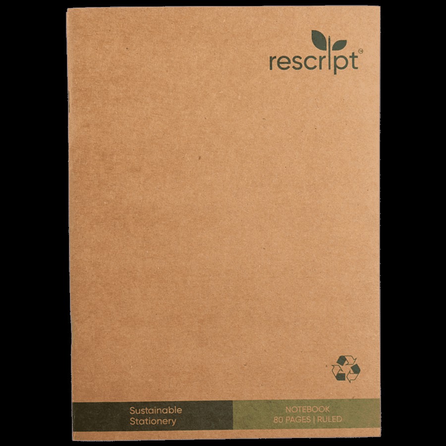 Rescript Recycled A4 Size Notebook - 80 Pages