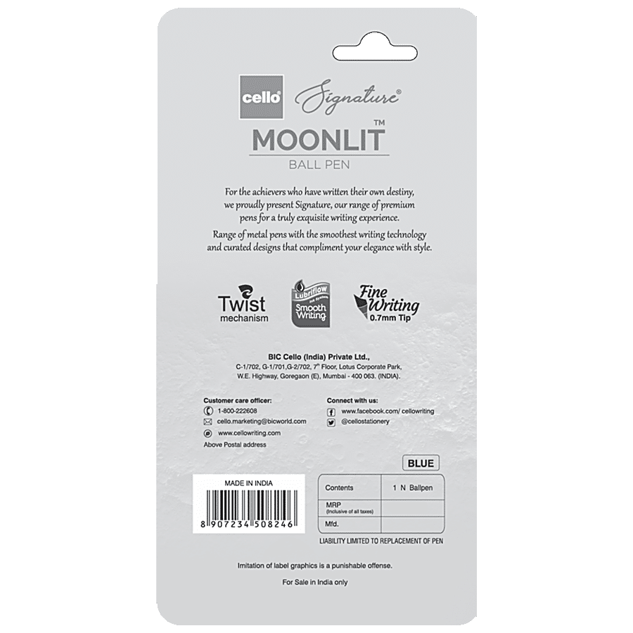 BIC Cello Signature Moonlit Ball Pen - For Smooth Writing