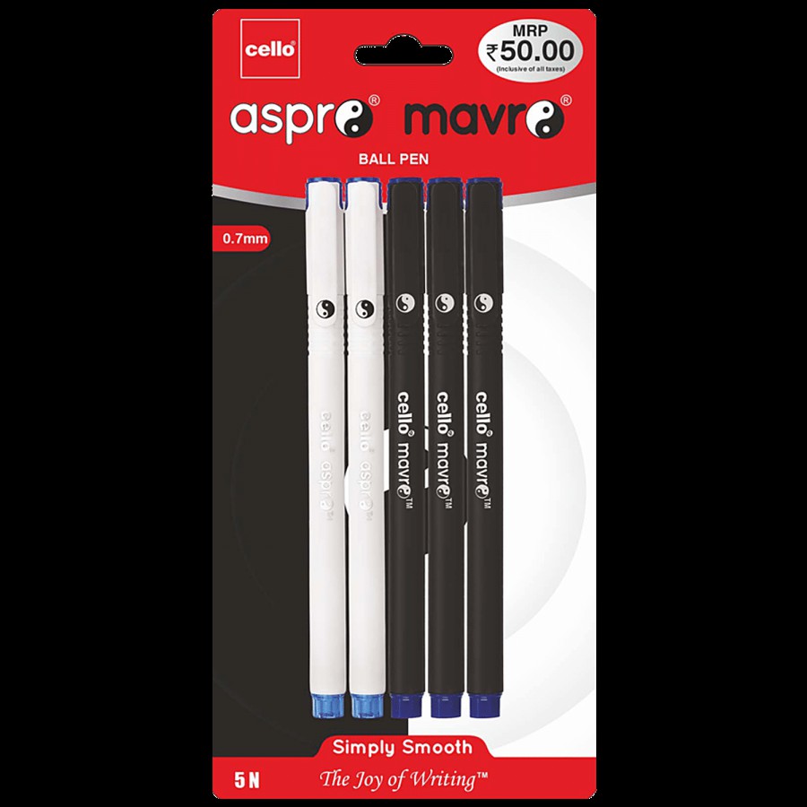 BIC Cello Aspro Mavro Ball Pen - For Smooth Writing