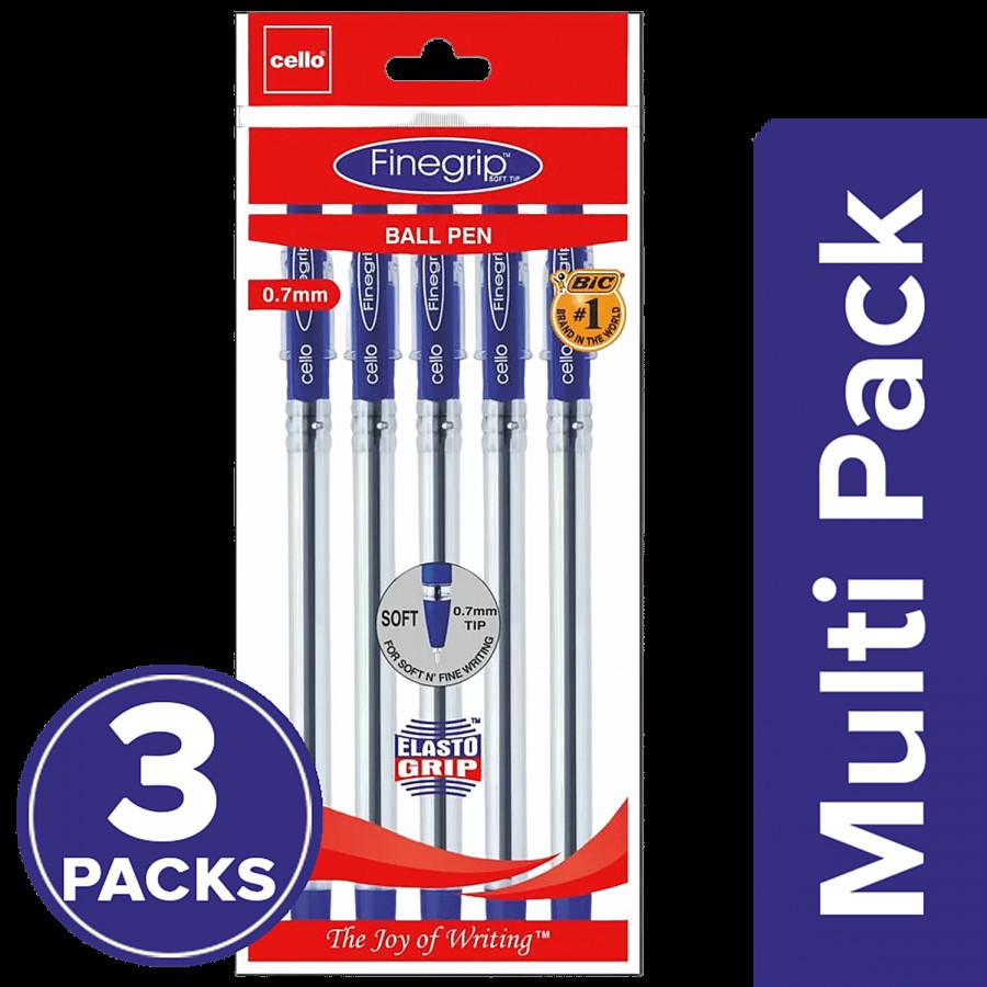 BIC Cello Finegrip Ballpen Set - Blue