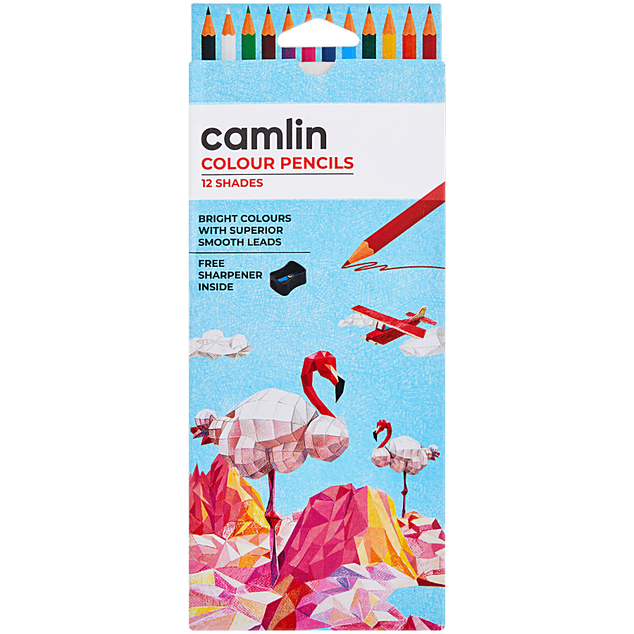 Camlin Full Size Colour Pencil -12 Shades