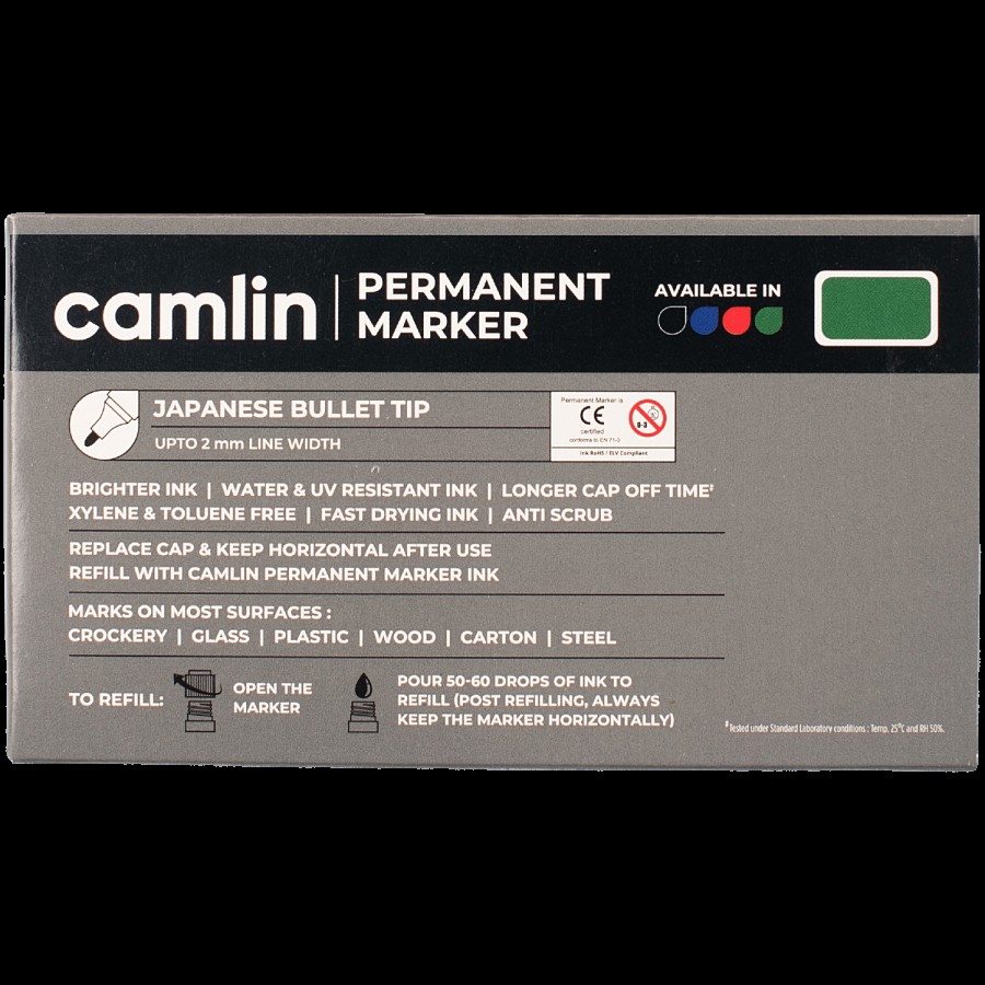 Camlin Kokuyo Permanent Marker Pen - Green