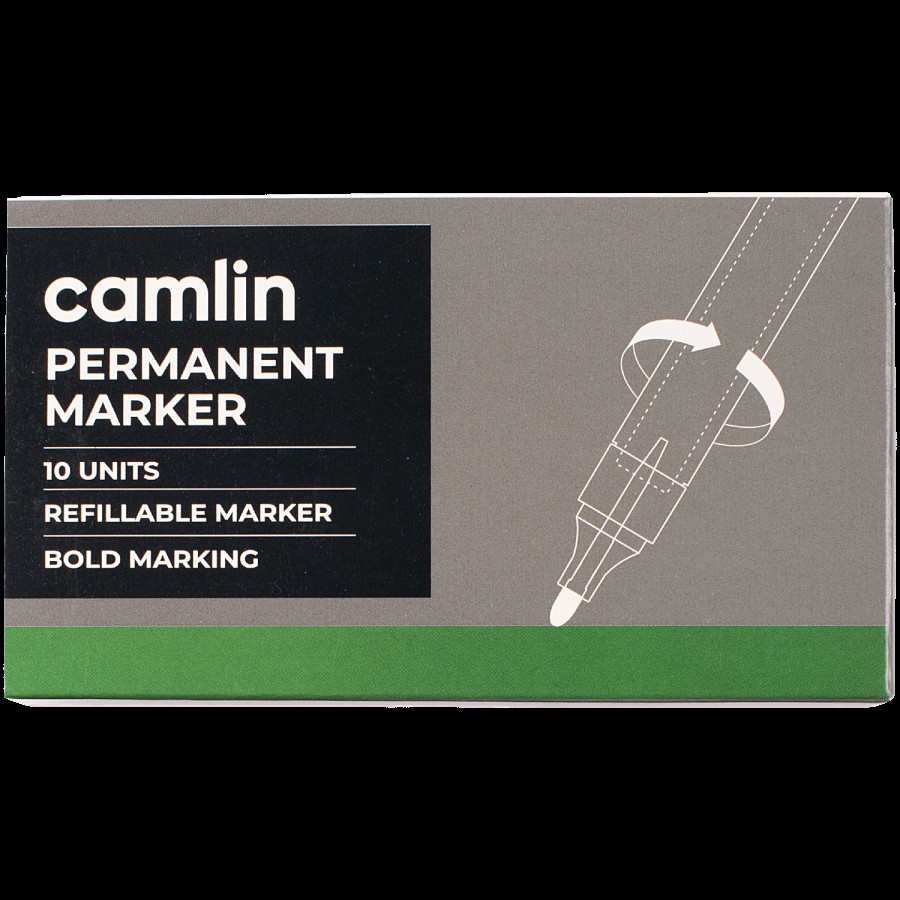 Camlin Kokuyo Permanent Marker Pen - Green