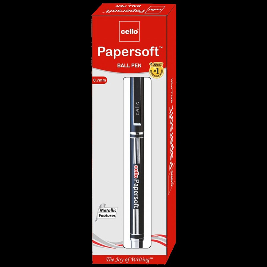 Cello Papersoft Ball Pen - Black