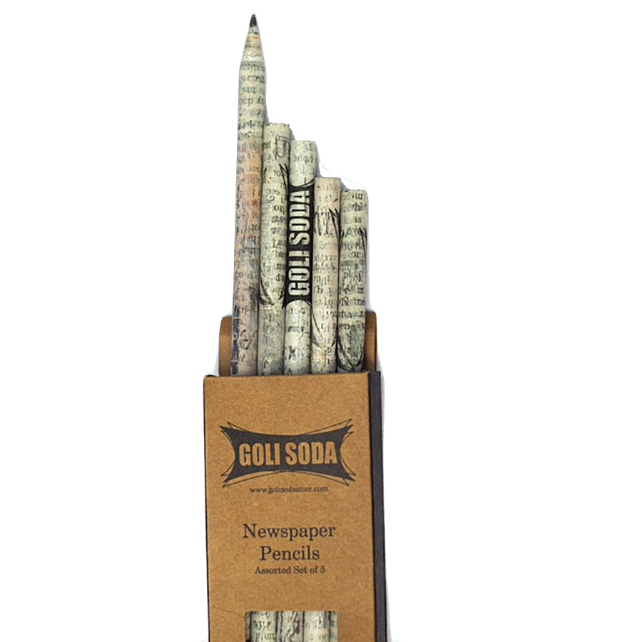 Goli Soda Upcycled Plain Newspaper Pencils