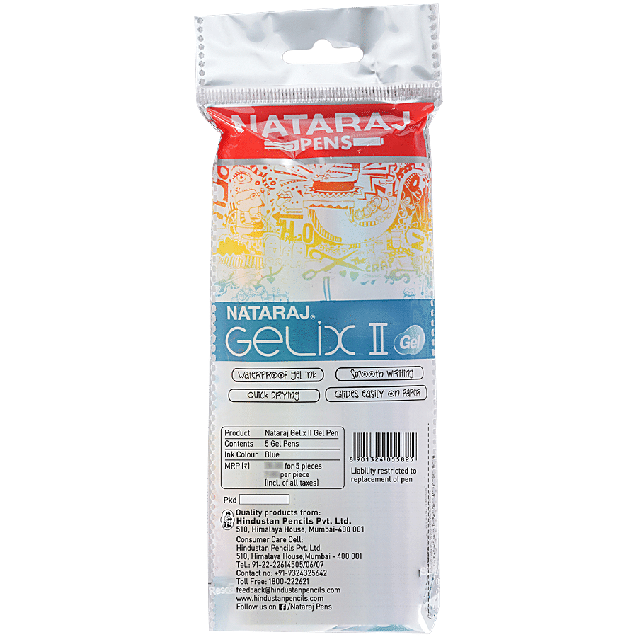 Nataraj Gelix Ii Gel Pen - Comfortable Grip