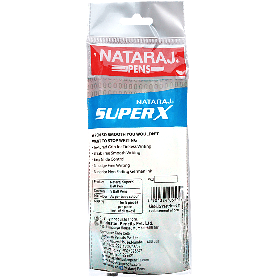 Nataraj Super X Ball Pens - For Smooth Writing