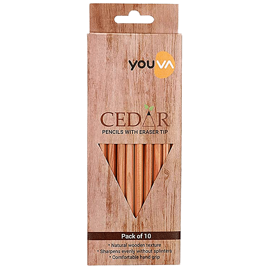 Navneet Youva Cedar Pencils - With Eraser Tip