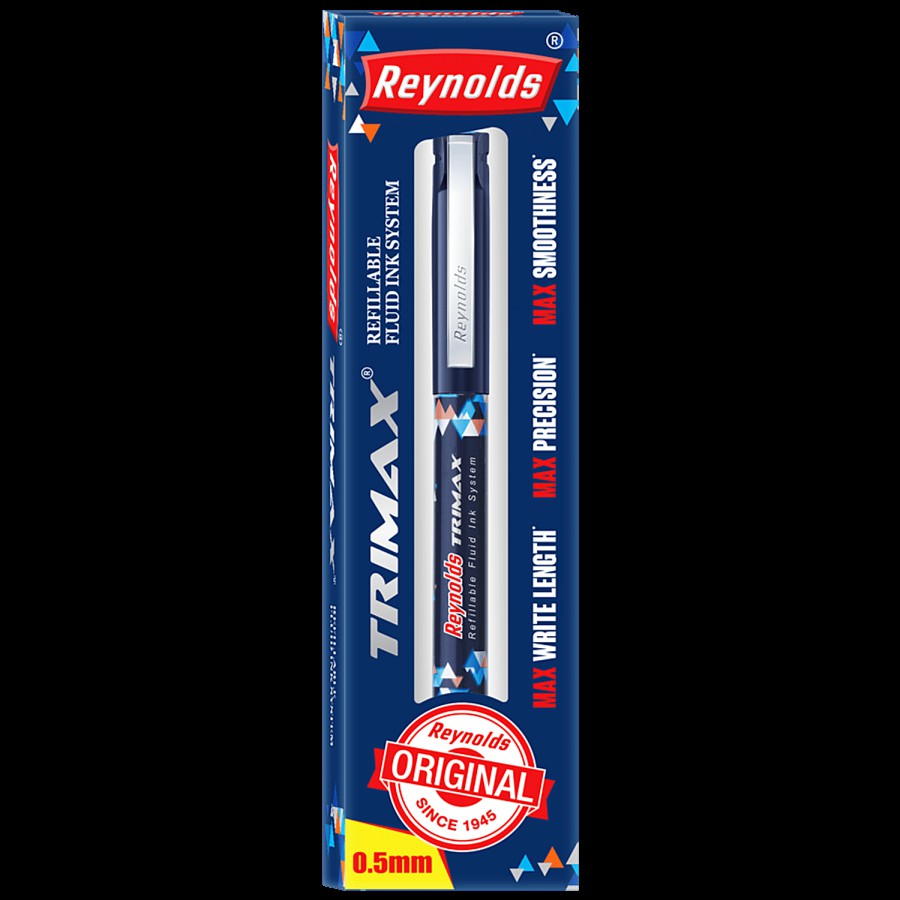 Reynolds Trimax Roller Ball Pen - Blue