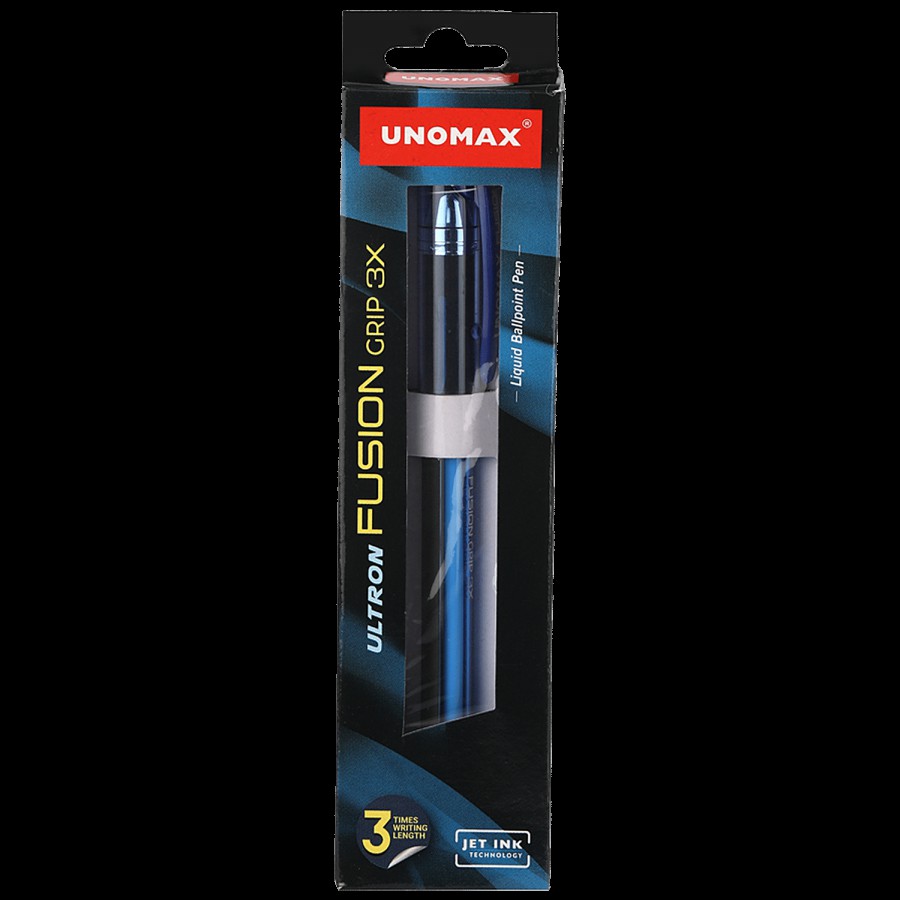 Unomax Fusion Grip 3X Liquid Ball Pen - Jet Ink