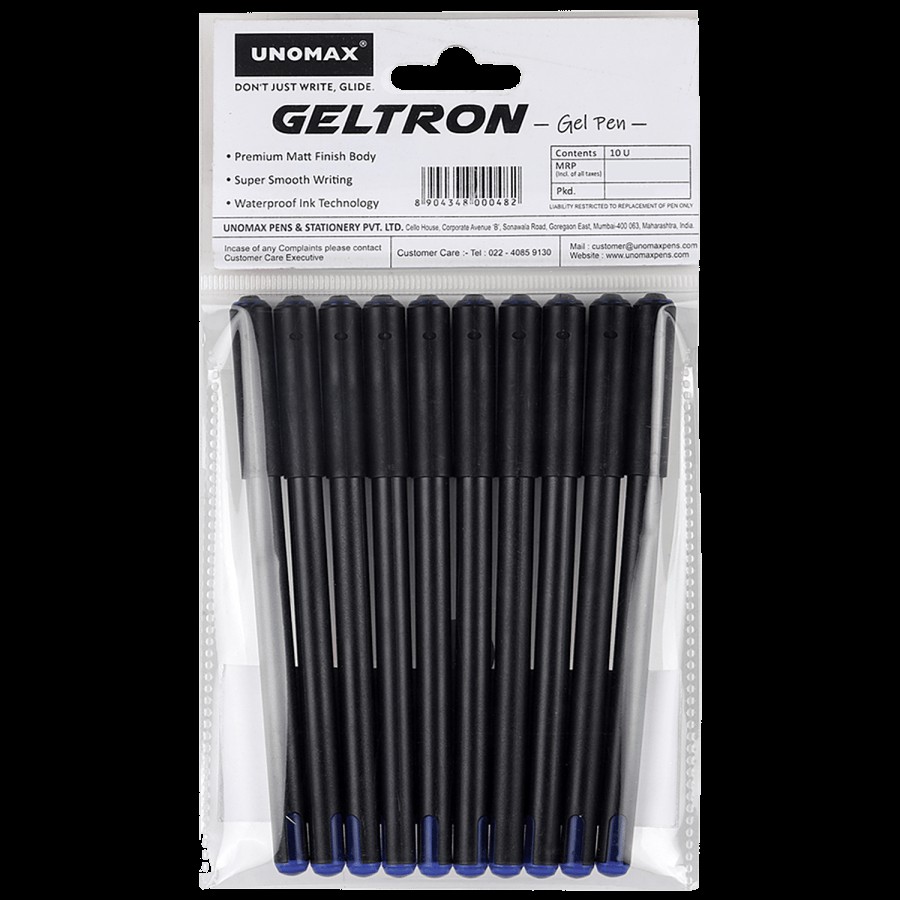 Unomax Geltron Gel Pen - Waterproof Ink