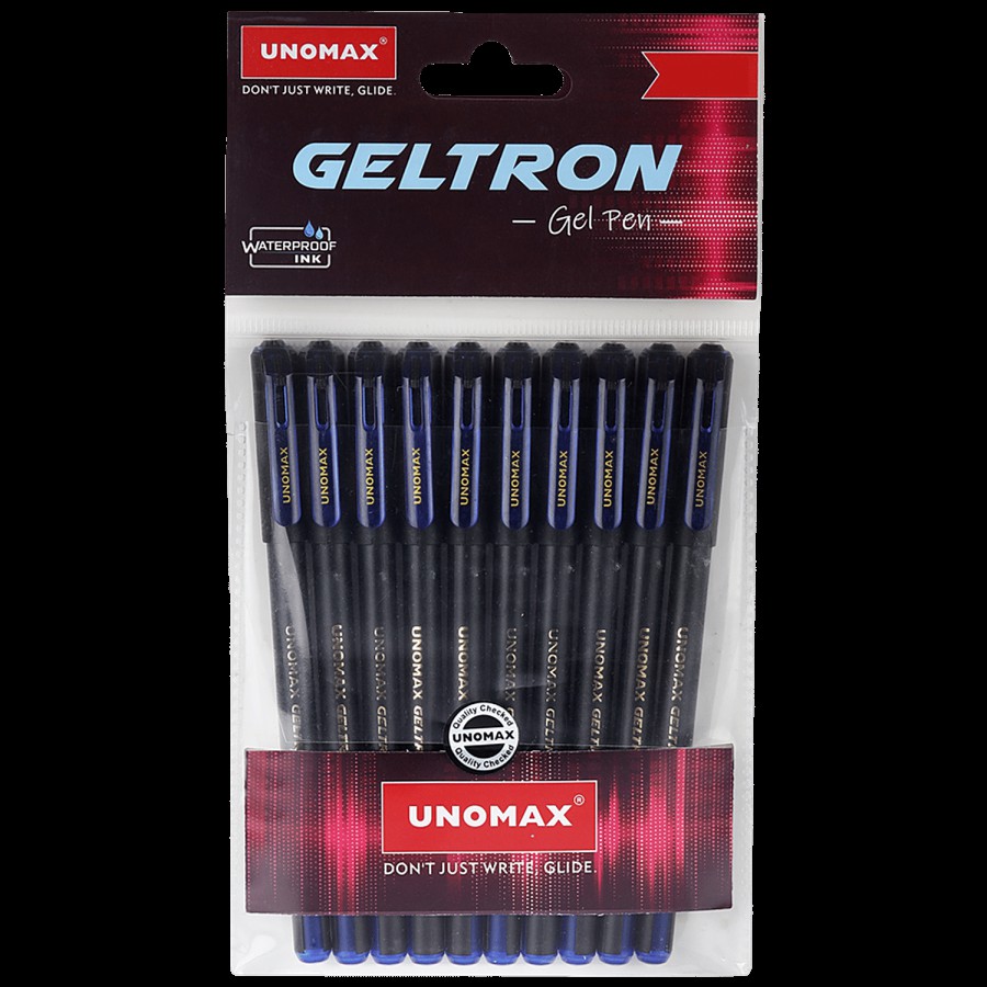 Unomax Geltron Gel Pen - Waterproof Ink