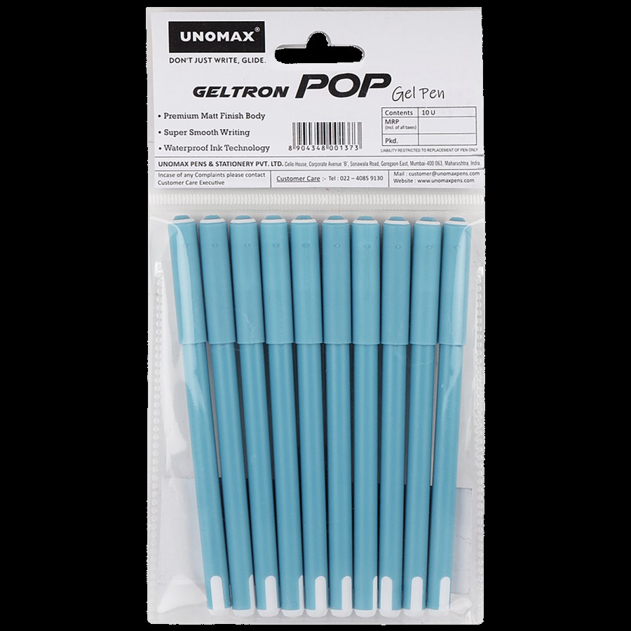 Unomax Geltron Pop Gel Pen - Waterproof Ink