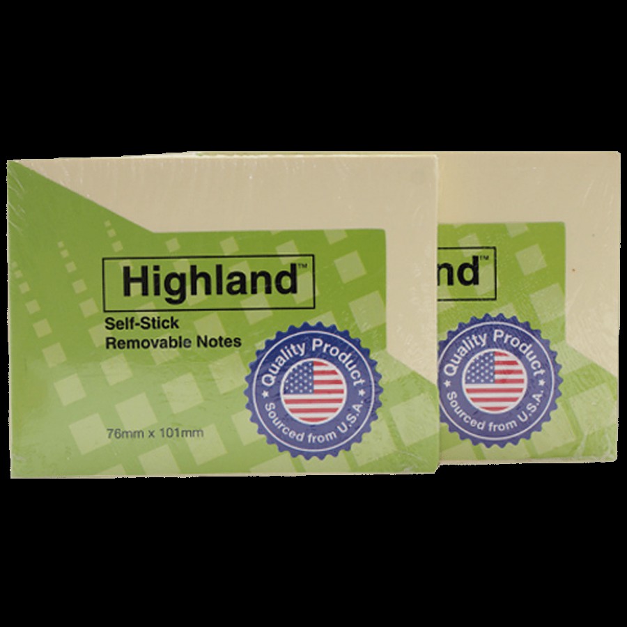 3M Highland Self-Stick Removable Notes- 8 x 10 cm