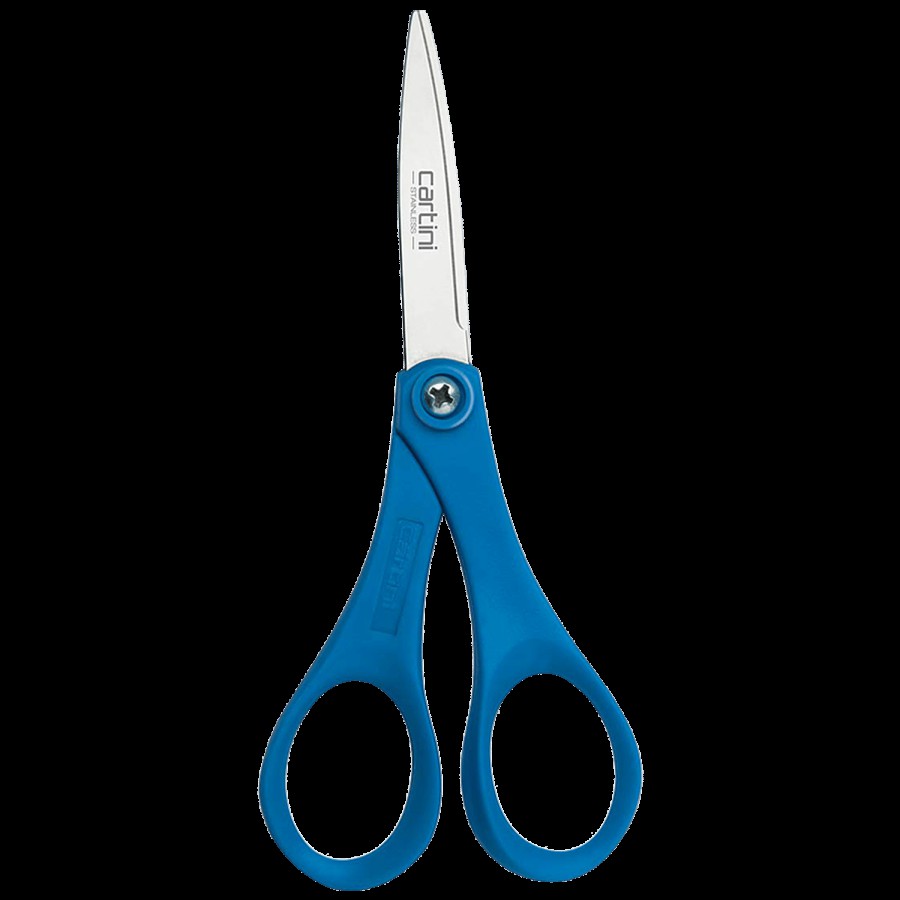 Cartini by Godrej Stainless Steel Comfort Scissors With Blue Handle - Small