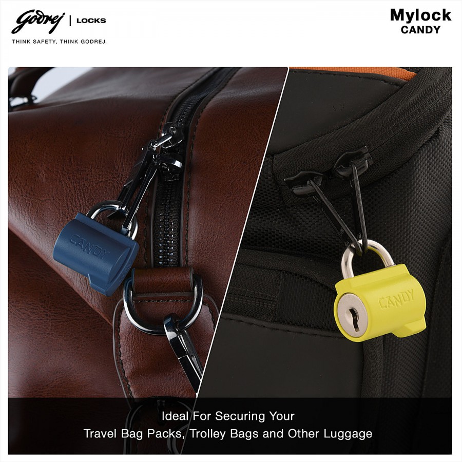 Godrej Locks Mylock Candy Bag Lock With 2 Keys