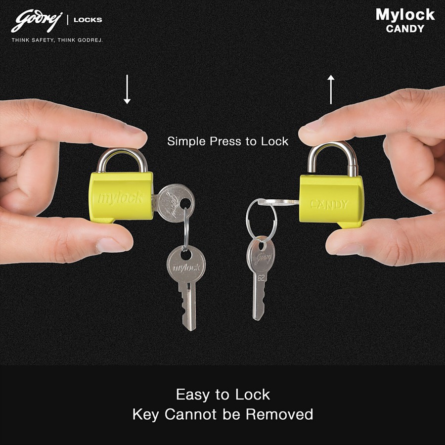 Godrej Locks Mylock Candy Bag Lock With 2 Keys