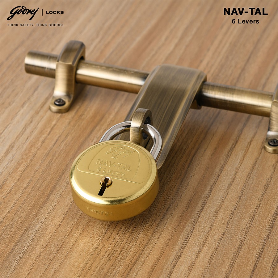 Godrej Locks Nav-Tal 6 Levers 3 Keys Padlock