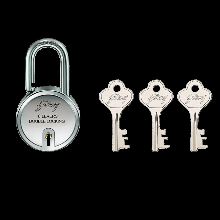 Godrej Round 6 Levers 3 Keys Padlock