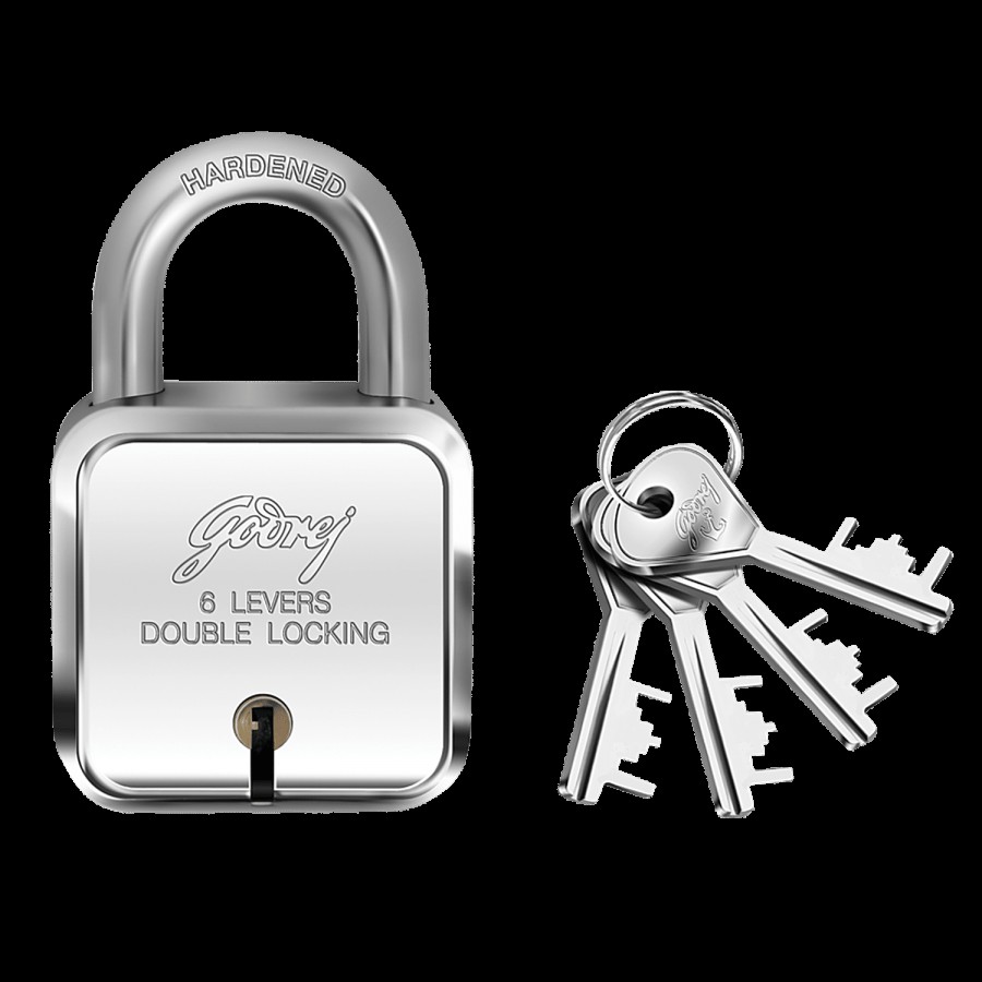 Godrej Square 6 Levers 4 Keys Padlock