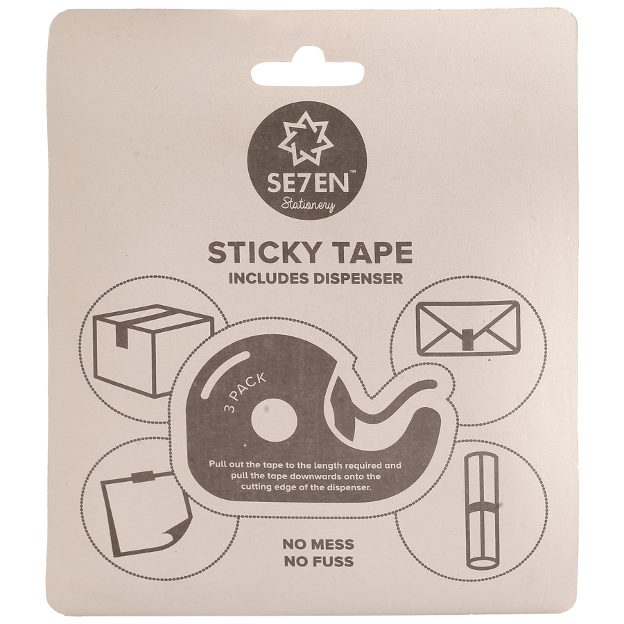 SE7EN Sticky Tape With Dispenser - Easy Application