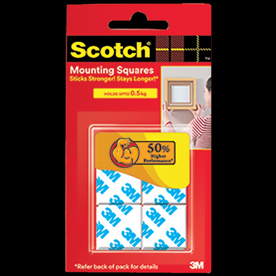 Scotch Double Sided Mounting Squares - 1"x1"