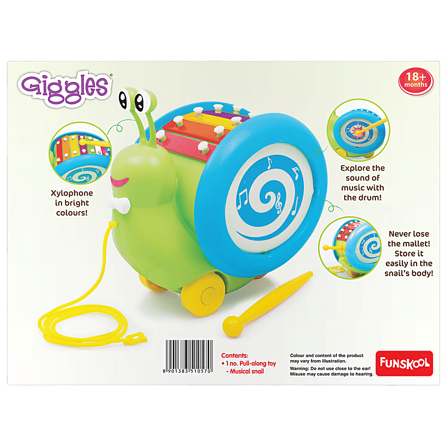 Giggles Pull Along Musical Snail - Xylophone