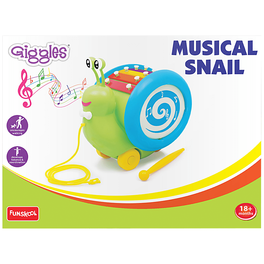 Giggles Pull Along Musical Snail - Xylophone