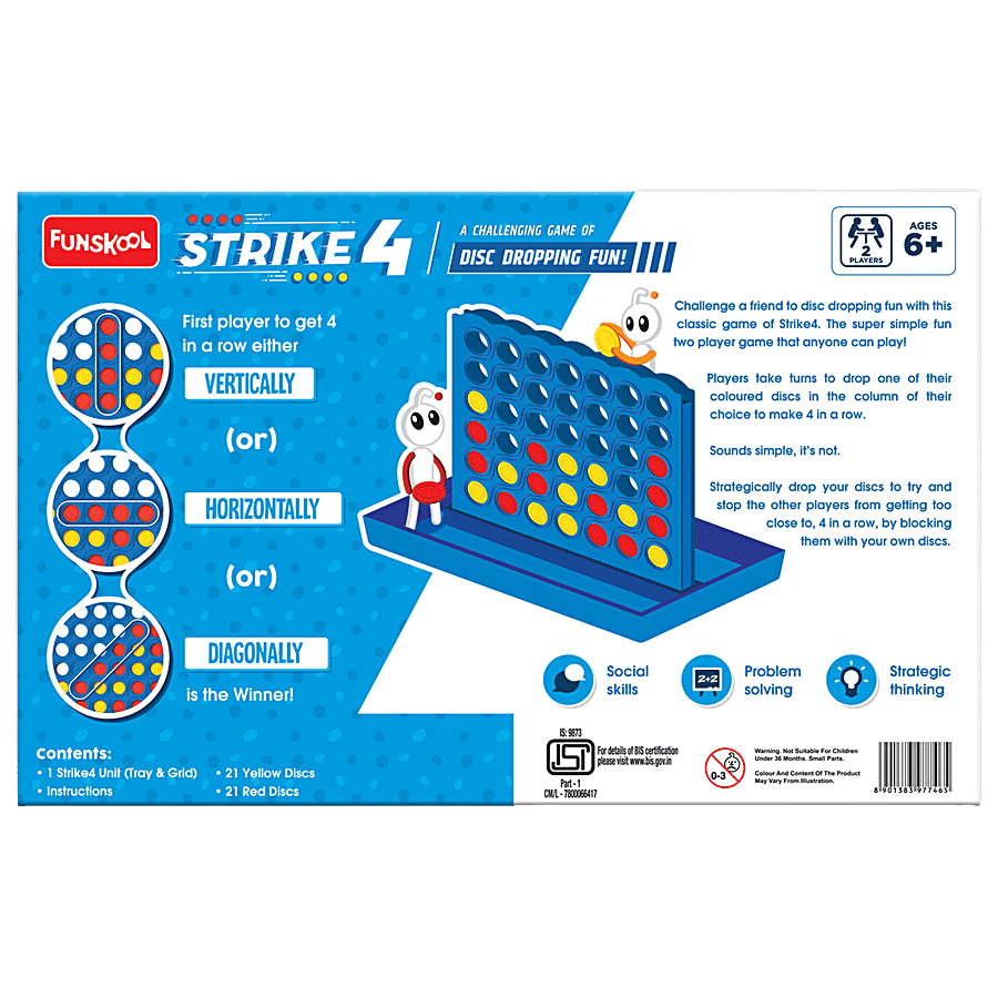 Funskool Strike 4 - Classic Disc Dropping Game