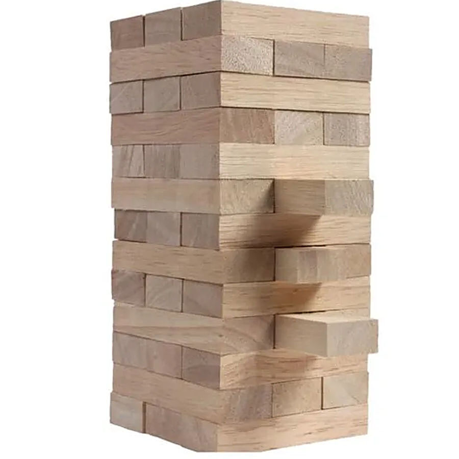 Hasbro Gaming Jenga Mini Hardwood Blocks Stacking Tower Game For Kids Ages 6 & Up