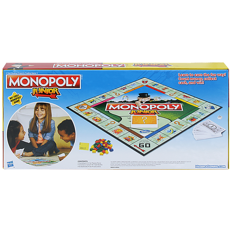 Hasbro Gaming Monopoly Junior Board Game - For Kids