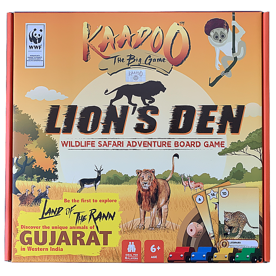 Kaadoo Lion's Den - Wildlife Safari Adventure Board Game For Kids & Family