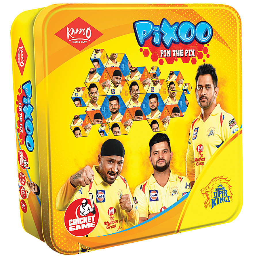 Kaadoo Pixoo CSK Cricket Heroes Logic Puzzle Game For Kids & Adults - Multi-Colour