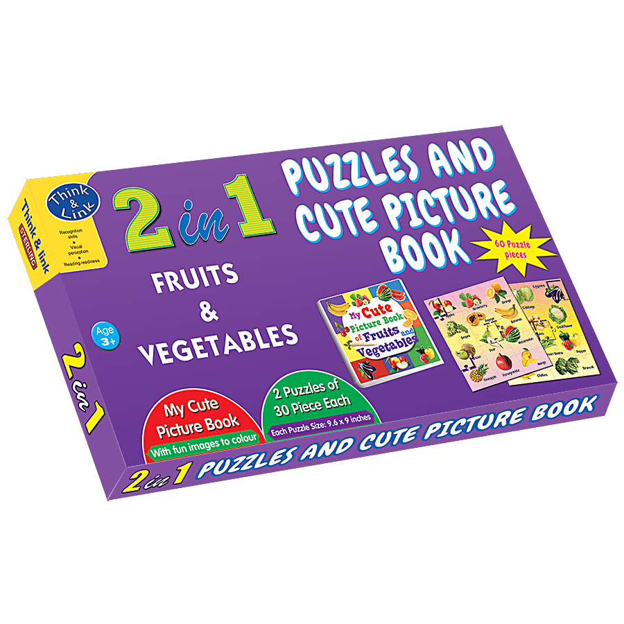 Sterling 2 In 1 Puzzle - Fruits & Vegetables