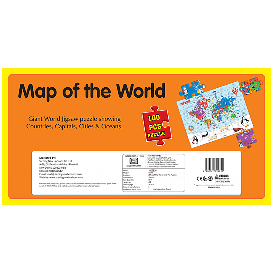 Sterling Puzzle Game - Map Of The World