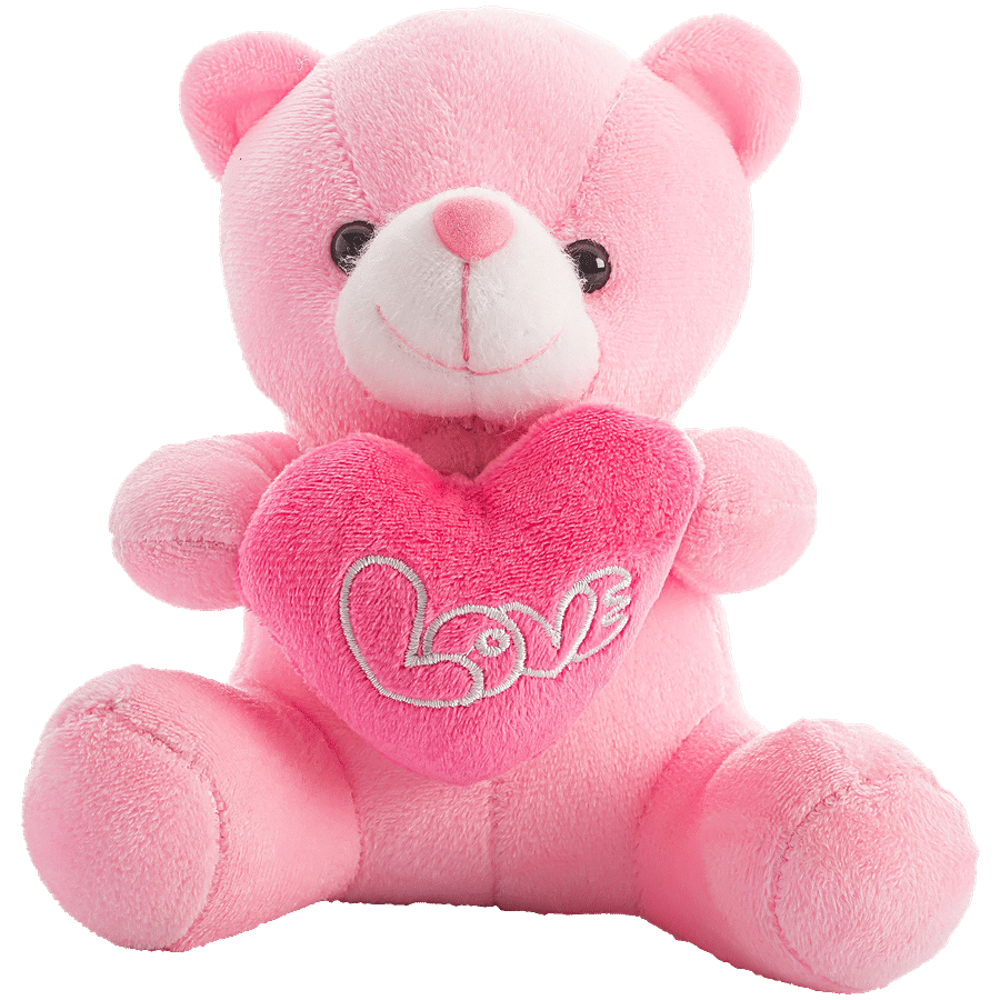 Dimpy Stuff Teddy Bear With Heart - Pink