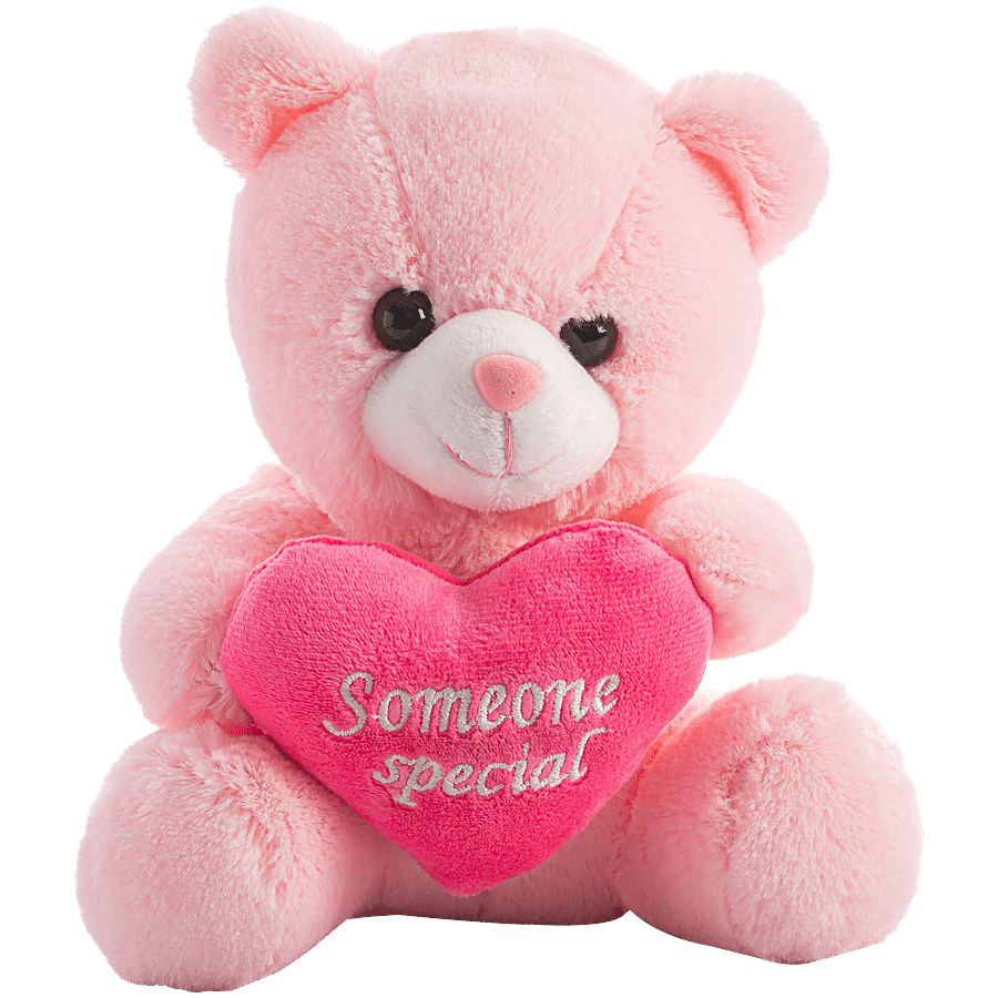 Dimpy Stuff Teddy Bear With Heart - Pink