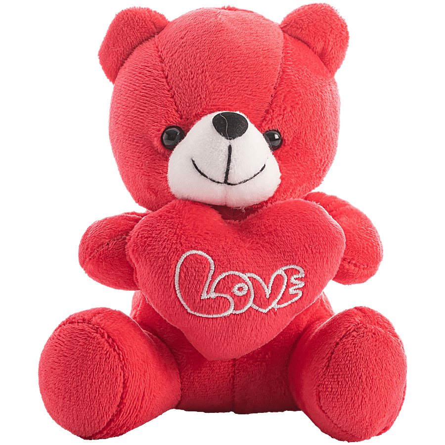 Dimpy Stuff Teddy Bear With Heart - Red