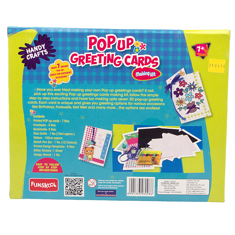 Handycrafts Pop Up Greeting Cards Making Kit - DIY Greeting Cards