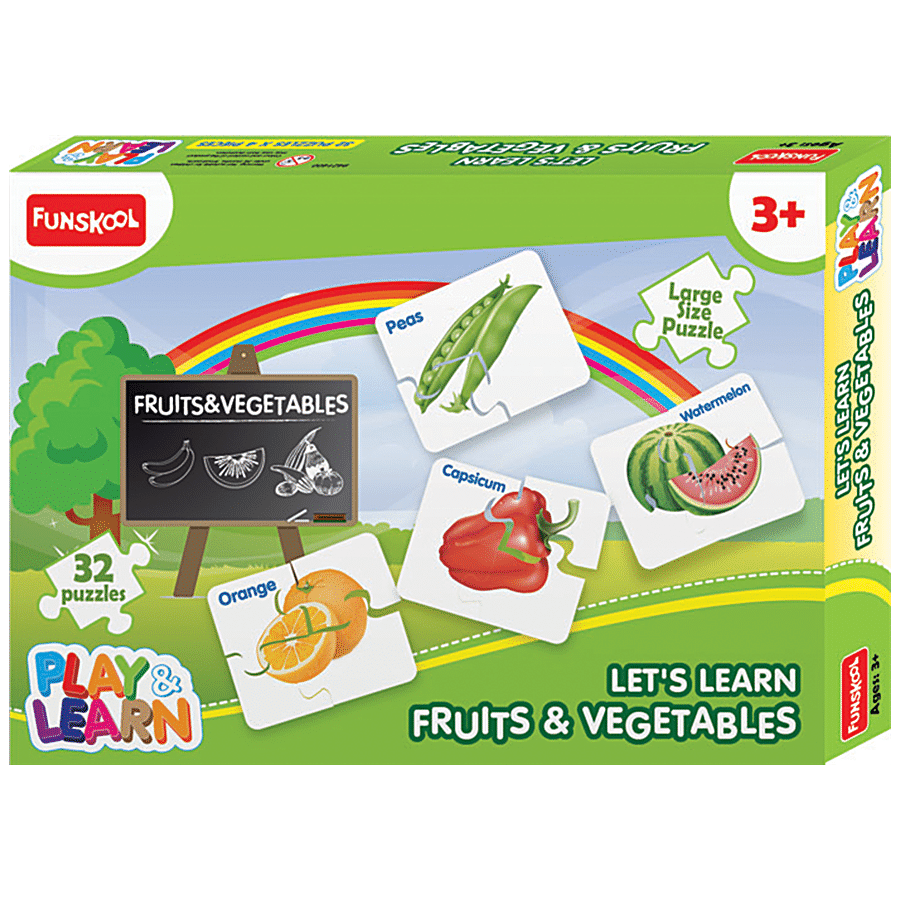 Puzzles  Play & Learn Fruits & Vegetables Puzzle - 3+ Year